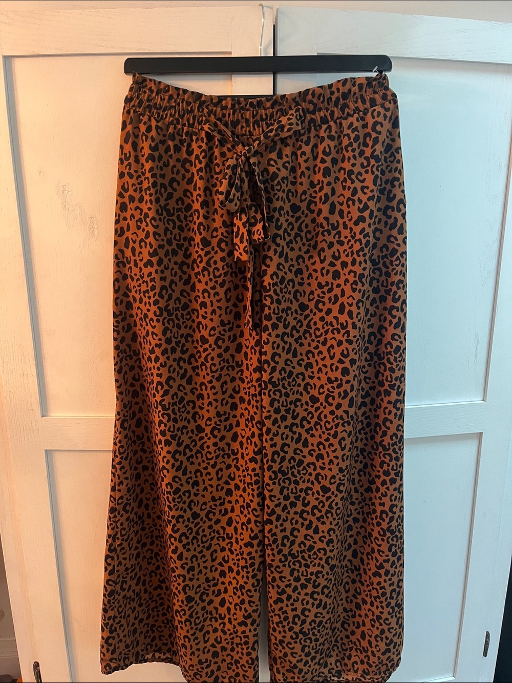 Sienna Sky Brown Leopard Print Wide Leg Pants